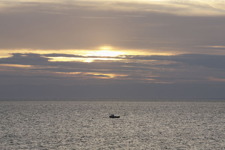 A fishing boat at work, Cromer, Norfolk